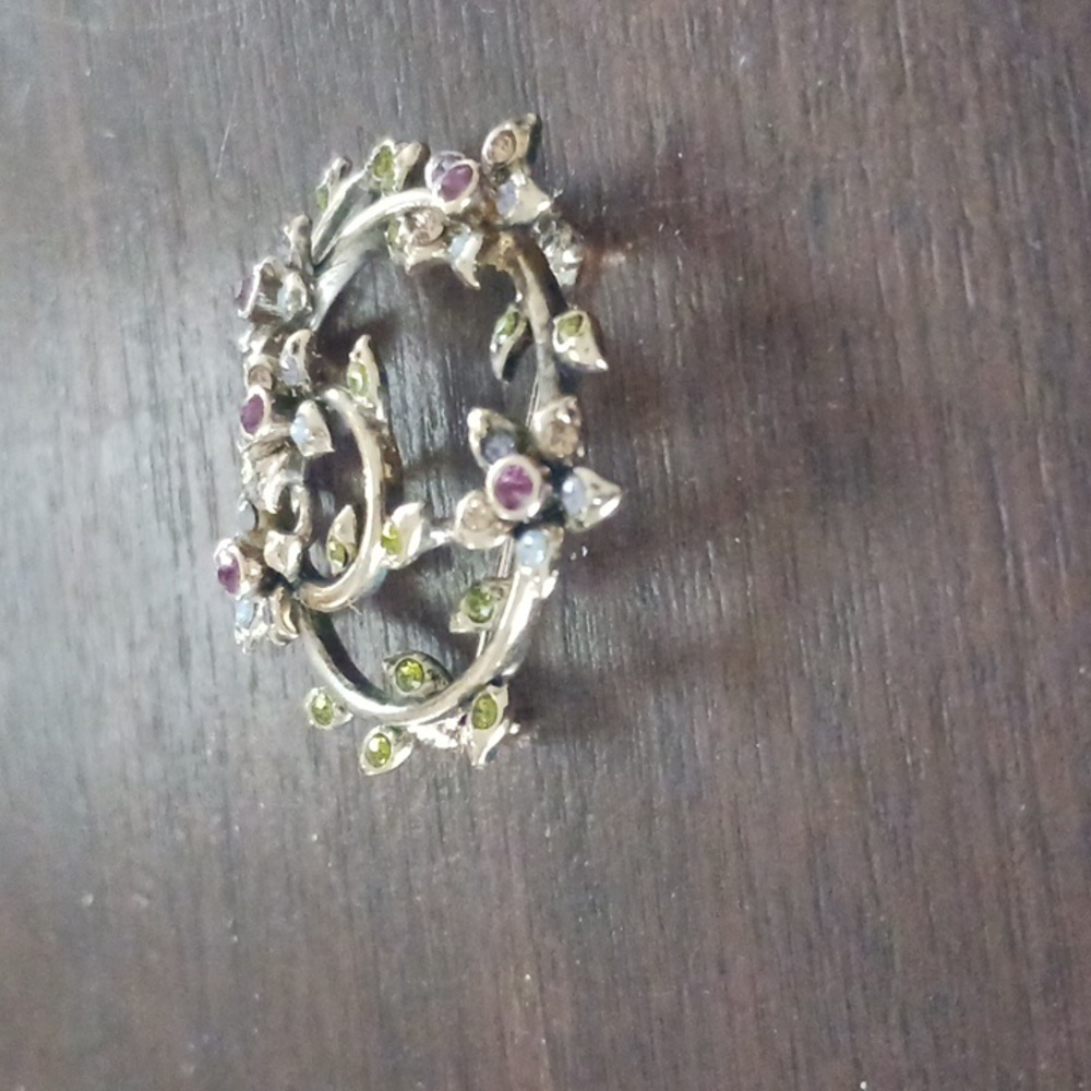 Vintage Monet Signed Designed Brooch Multi Colore… - image 7